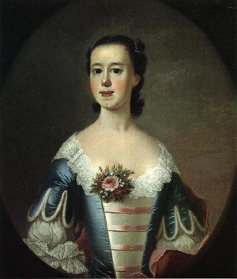 Jeremiah Theus Portrait of Mrs oil painting image